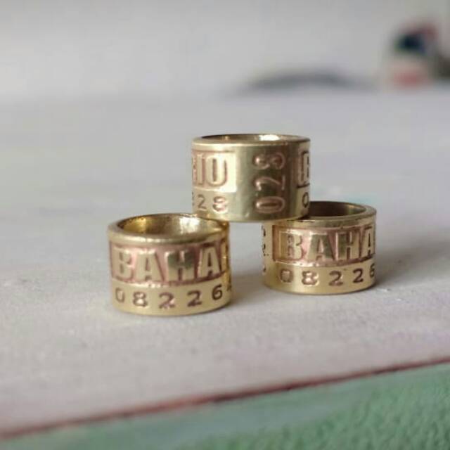 RING MERPATI MODEL BAJA TIMBUL GOLD DAN SILVER MINIMAL 15PCS