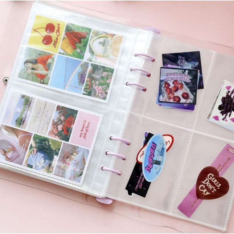 

Double Sides A5 Sleeves 1 pcs 2/4/8 Pockets Transparent Photo Album Binder Inners Refills Photocard Stickers Storage Loose-leaf