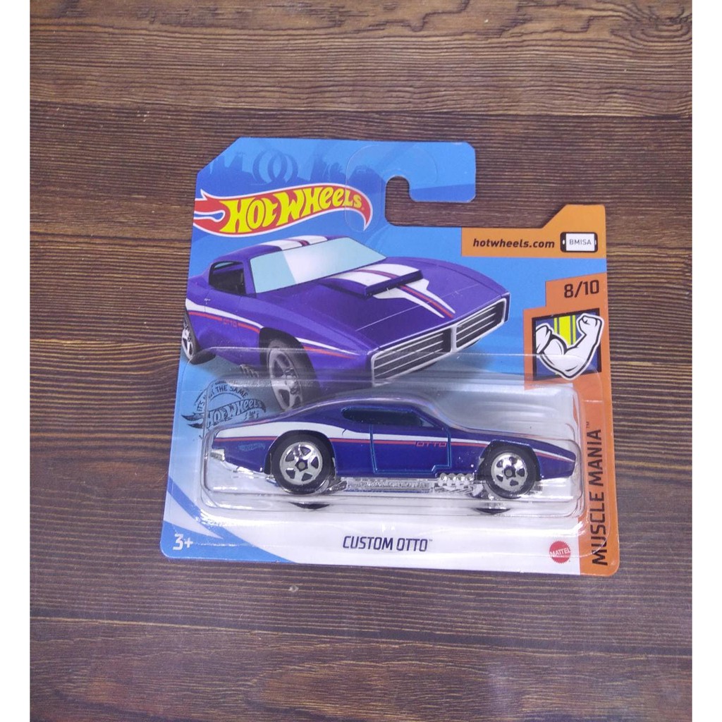 Hot Wheels Custom Otto Biru HW Short Card Muscle Mania 8/10