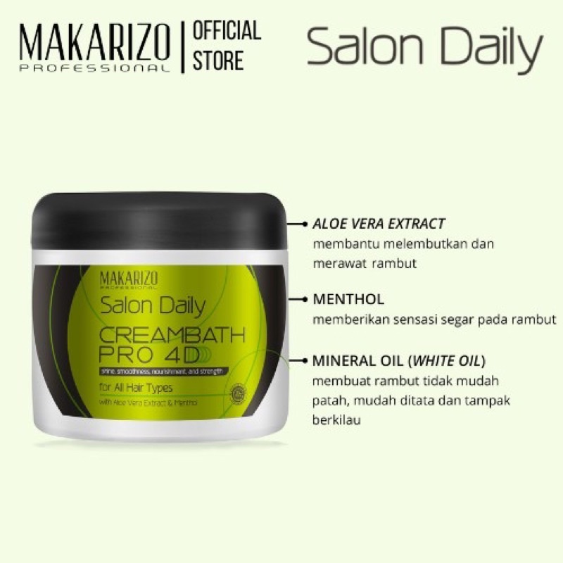 Makarizo Professional Salon Daily Creambath Pro Pot 500GR