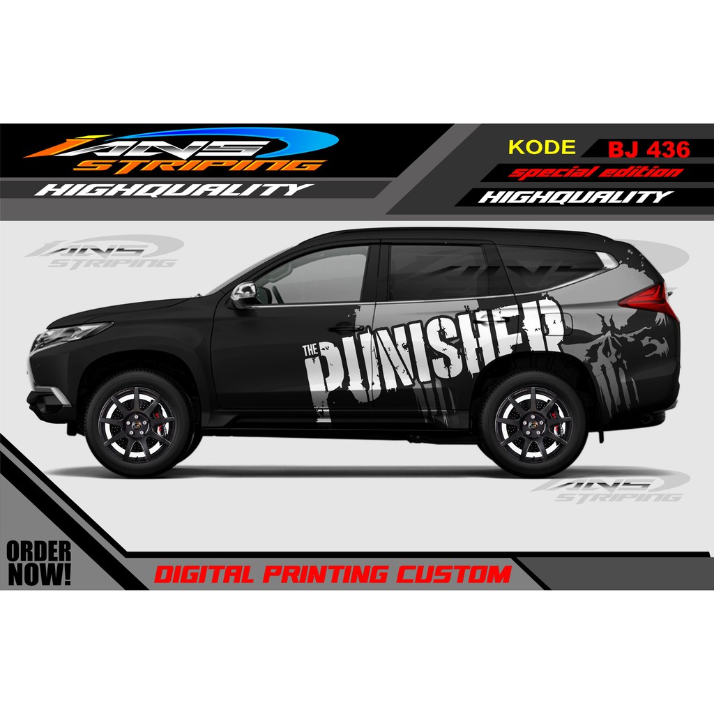 STICKER VARIASI MOBIL PAJERO, FORTUNER / STIKER PAJERO SPORT / STIKER MOBIL PAJERO