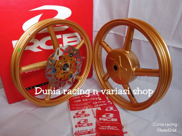 Velg RCB Mio m3 Mio z Xeon X Ride 125 Soul GT 125 Velg RCB SP522 palang 5 gold + piringan