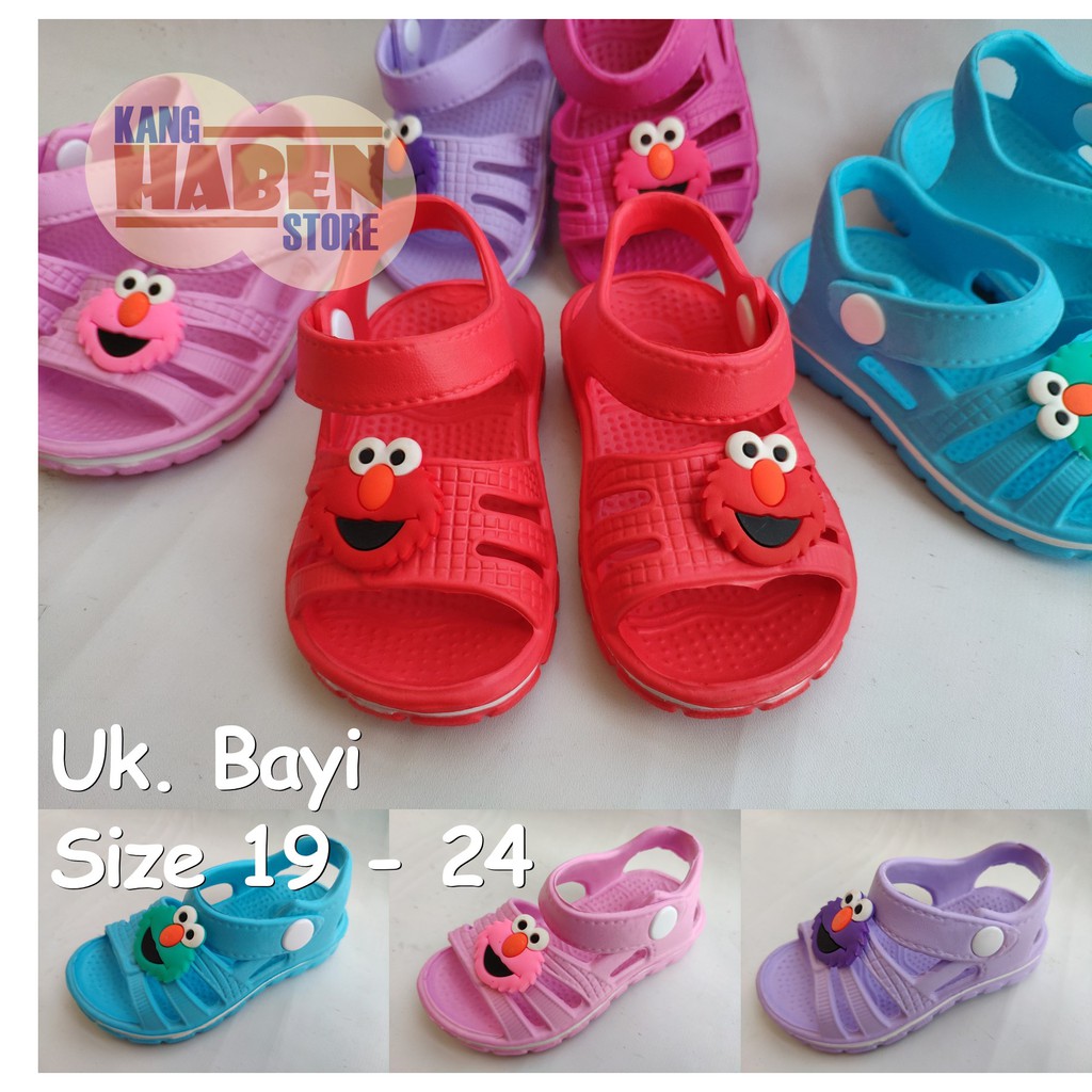 155EL Sandal Anak Bayi Tali Kokop Karakter ELMO Lucu Ringan dan Nyaman Cowok Cewek