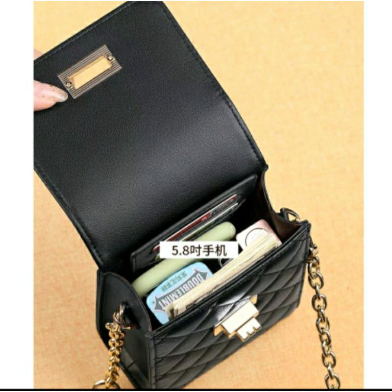 Tas Selempang Wanita Chacha Jait Jait - Tas Mini Masuk Hp Card Holder