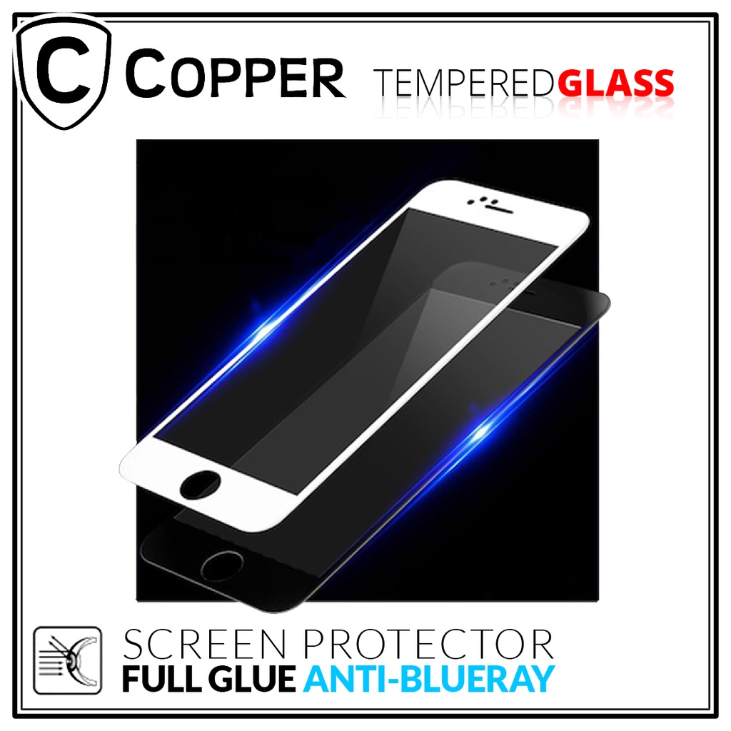 Poco C40 - COPPER Tempered Glass ANTI-BLUERAY (Full Glue)