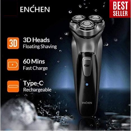 Alat Cukur Kumis Jenggot Enchen Blackstone 3D Electric Shaver Pencukur Jamban