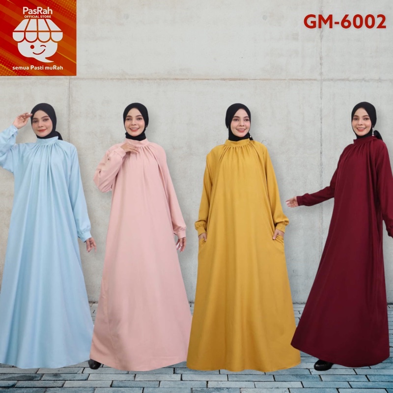 GAMIS DRESS SHAKILA MODEL BASIC ABAYA POLOS GM-6002