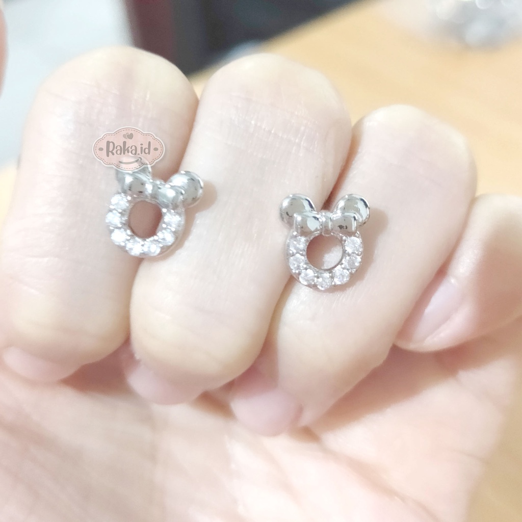 RAKA Acc - Anting Stud / Tusuk Kepala Mickey Perhiasan Aksesoris Wanita 170