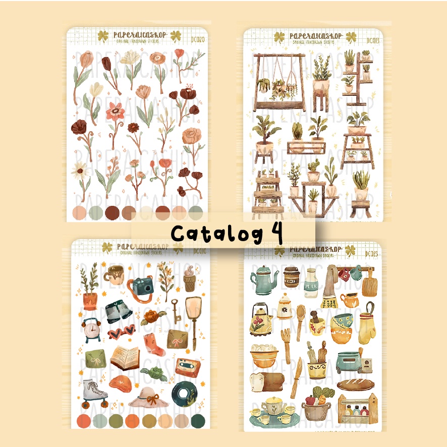 

PAPERAICA STICKER / Decorative Journaling Sticker Planner Sheet /Stiker jurnal Katalog 4