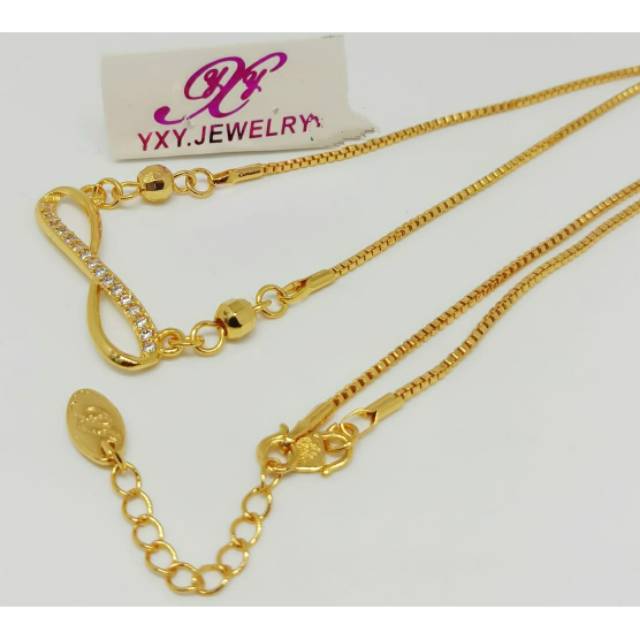 Kalung fashion Invinite Xuping Lapis emas Import