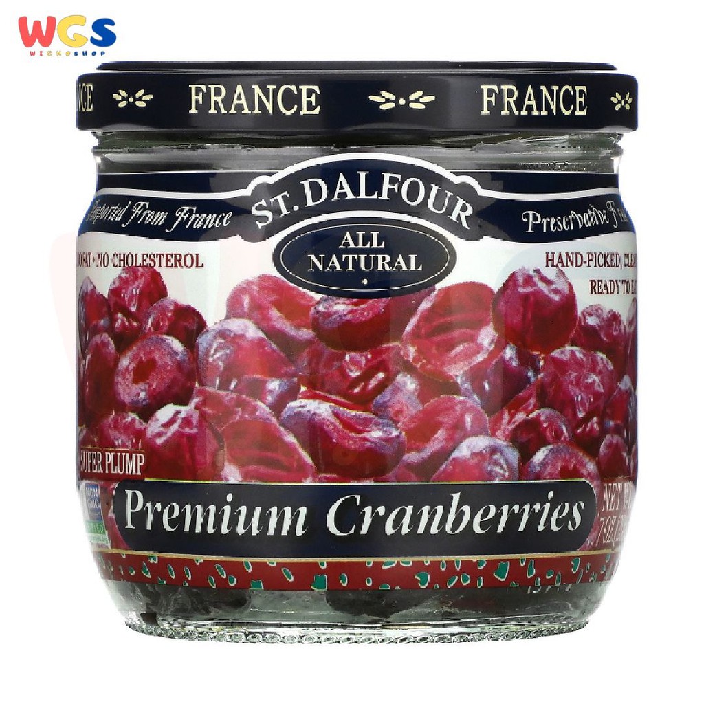 St. Dalfour All Natural Premium Cranberries Super Plump 7oz 200g