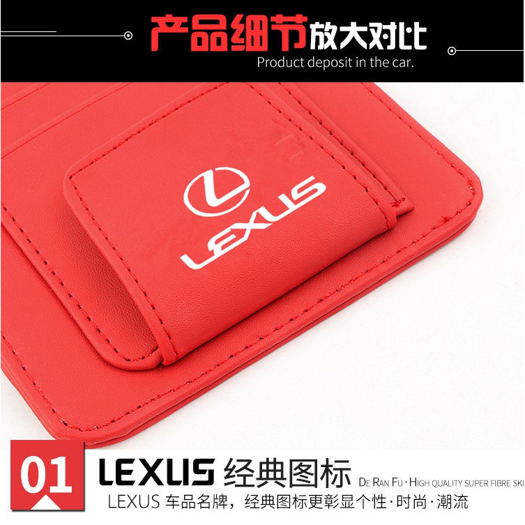 1 PC Kacamata Mata Kartu Pen Holder Klip Mobil Styling Aksesoris Mobil Sun Visor Kacamata untuk Lexus logo CT ES ADALAH GS LS LX RX UX NX CT200h es200 es300 is200 is250 is300 gs300 rx300 nx200