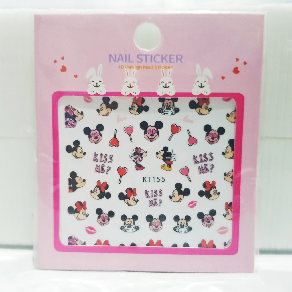 Stiker Kuku MICKEY MINNIE Ultra Thin Nail Stickers Tipis Sticker