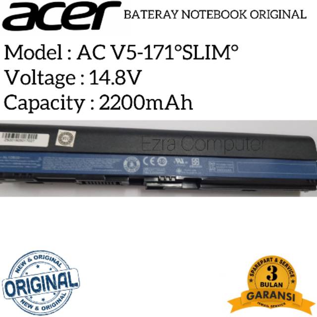 Baterai Acer Aspire One Original V5-121 V5-131 V4-171