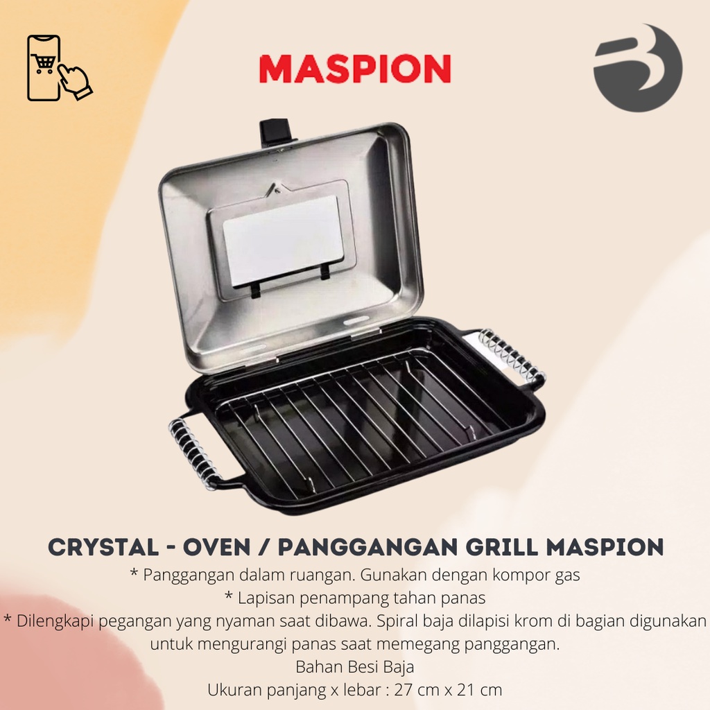 CRYSTAL - OVEN / PANGGANGAN GRILL MASPION OVEN BBQ SERBAGUNA MURAH