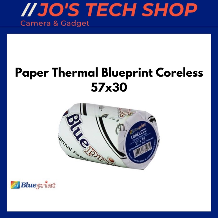 BLUEPRINT Lite Kertas Thermal 57x30 Printer thermal roll 57 x 30 Coreless