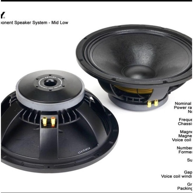 Speaker component ashley L600A original 15 inch L 600 A