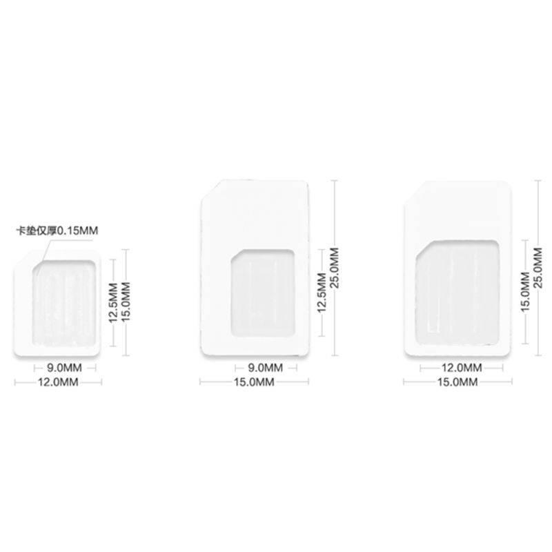 4 In 1 Adapter Konverter Nano Sim Card Ke Micro Standard Untuk Iphone Samsung 4g Lte Usb Wireless Route