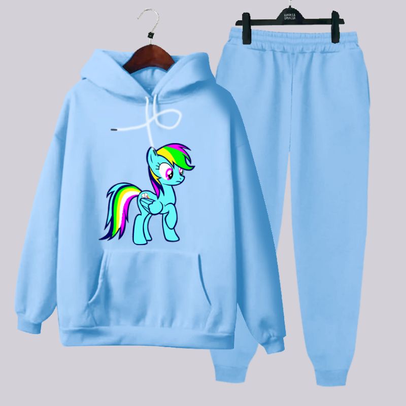 setelan hoodie celana panjang anak/hoodie kuda poni model kekinian/umur 3-17 tahun/bisa COD