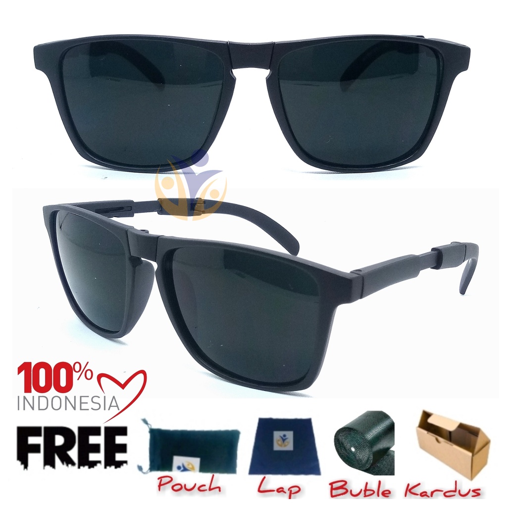 Kacamata hitam lipat polarized UV400