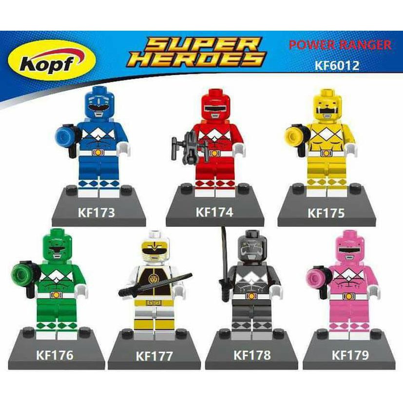 Power Ranger Set KF6012 Minifigure Lego Bootleg (7 pcs)