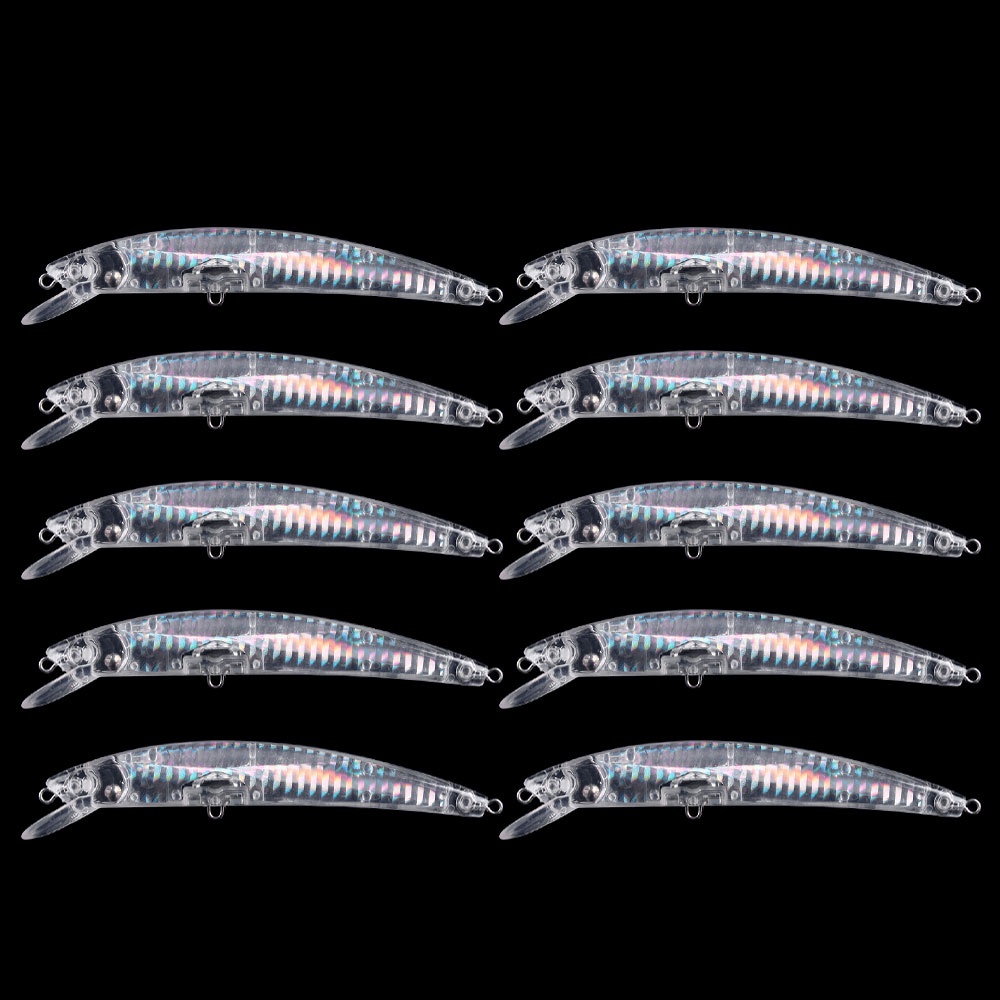 Hengjia 5PCS 12CM 12g Umpan Pancing Ikan Minnow Polos Tanpa Cat