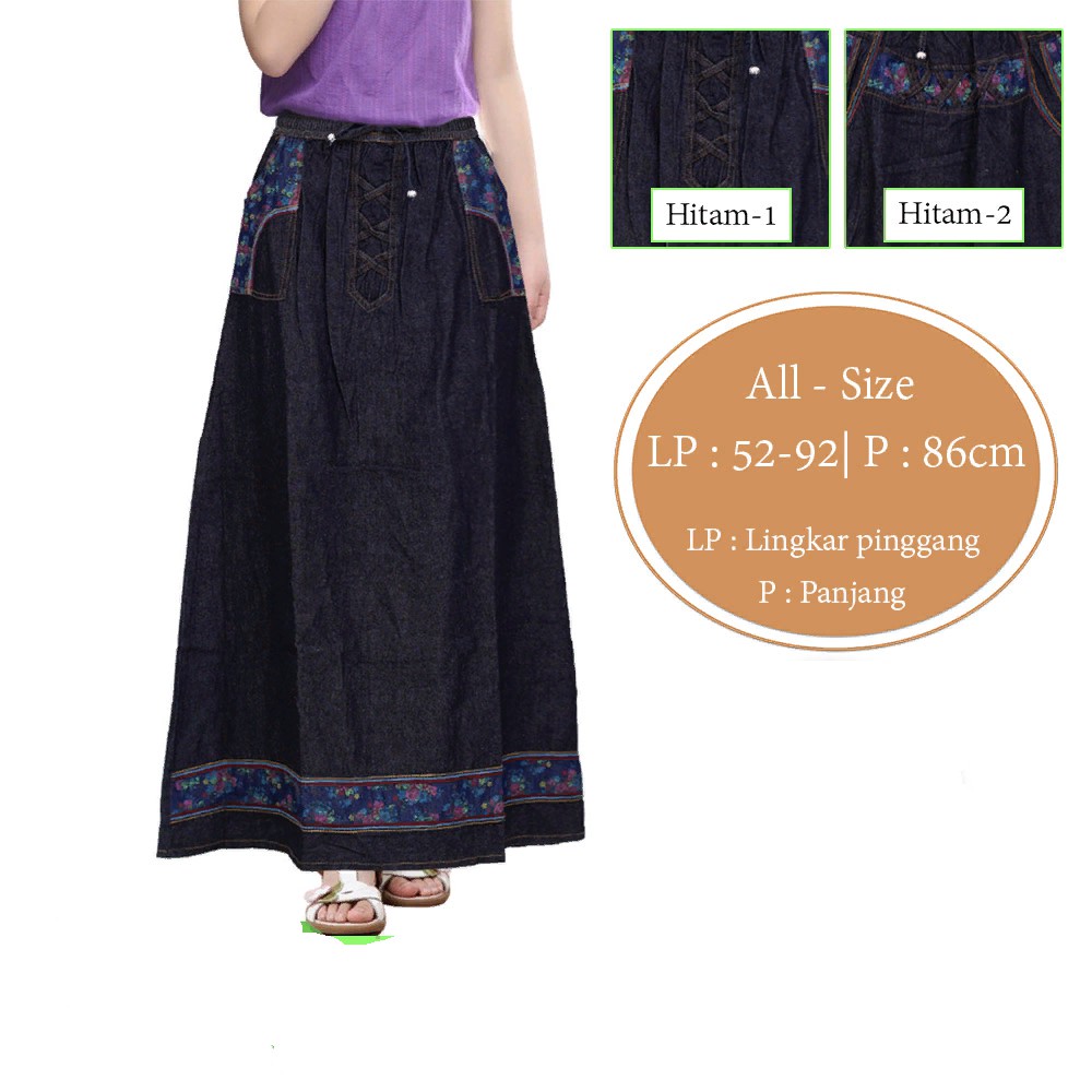 Rok Panjang Jeans Anak Tanggung / Rok Anak / Rok Jeans Panjang Anak