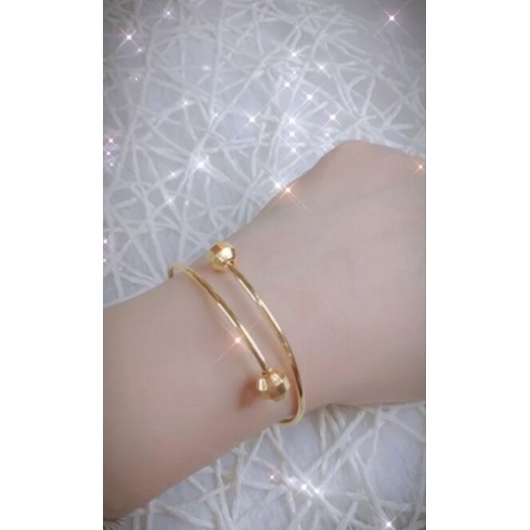 gelang bola rosegold fashion wanita titanium original anti luntur