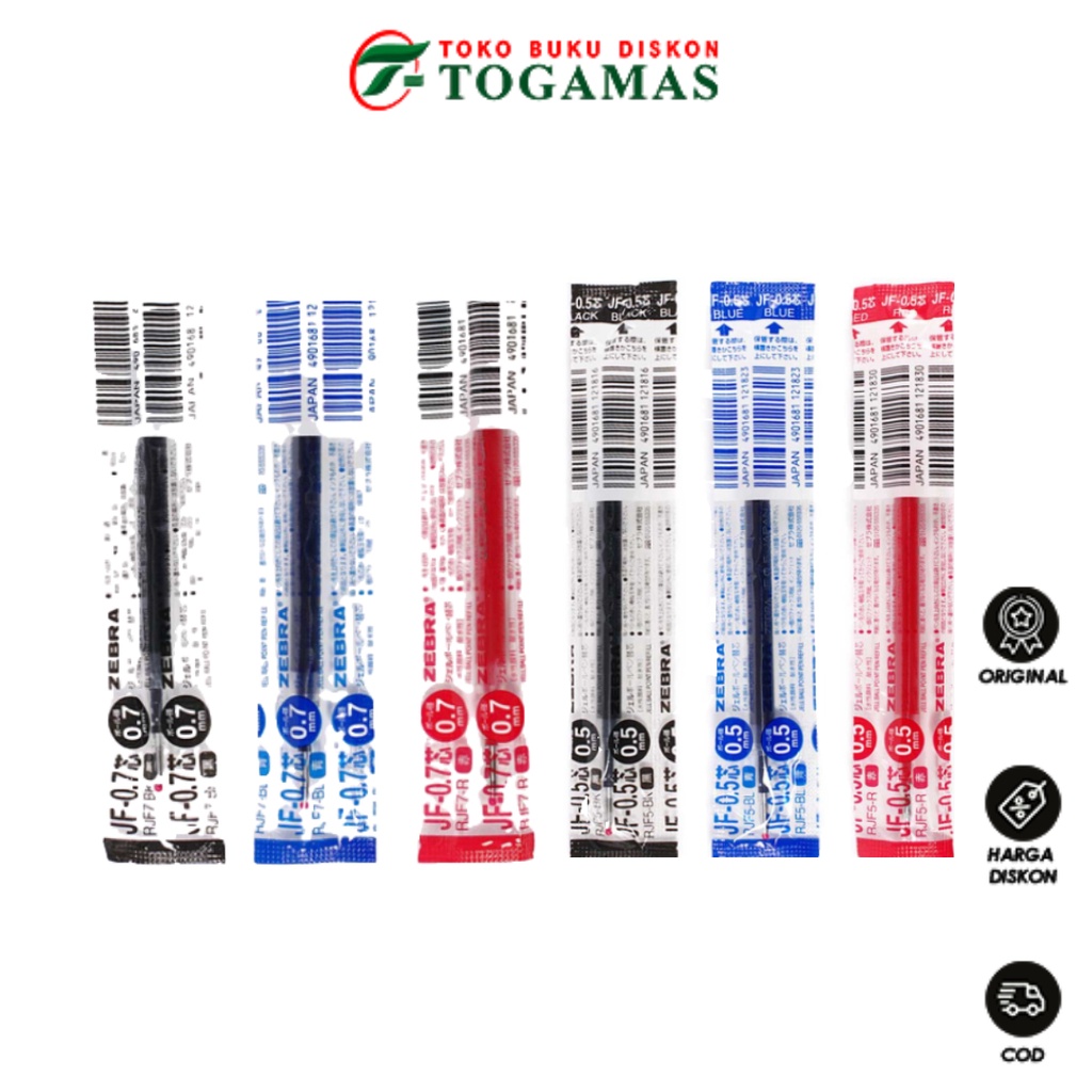 

READY STOCK !! ISI REFILL BALLPEN BOLLPOIN PULPEN SARASA JF 0.5/0.7/1.0 ZEBRA