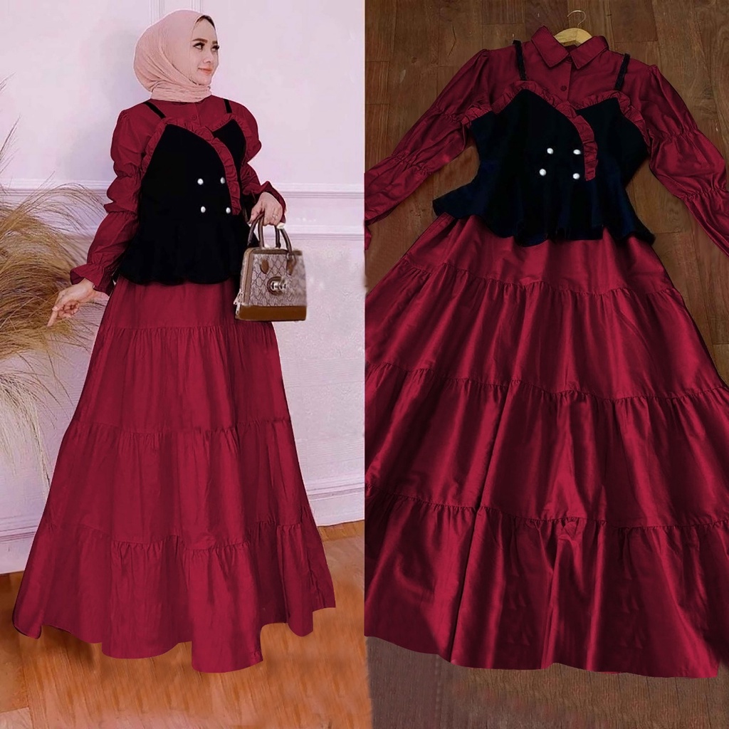 AS FASHION-COD-US-BAJU GAMIS WANITA TERBARU-GAMIS KONDANGAN-JUBAH WANITA-GAMIS LEBARAN