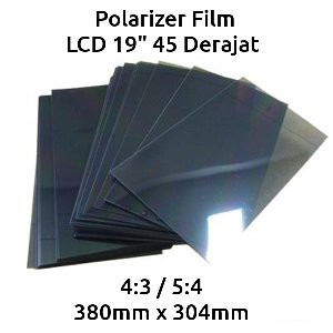 Polarizer Polarized Plastik Film Panel LCD 19 inch 45 Derajat