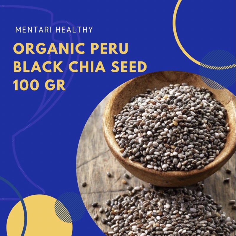 Organic Black Chia Seed Peru 100gr / Black Chiaseed Organik Peru 100gr