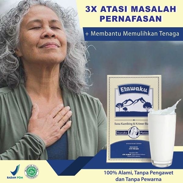 

ETAWAKU PLATINUM - Susu Kambing Etawa & Krimer Bubuk 3x Lebif Efektif Atasi Masalah Pernapasan