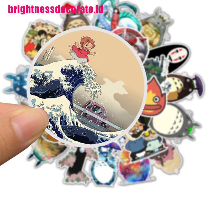 BrightID 50Pcs miyazaki hayao classic Japan anime sticker For bike laptop book motorcycle