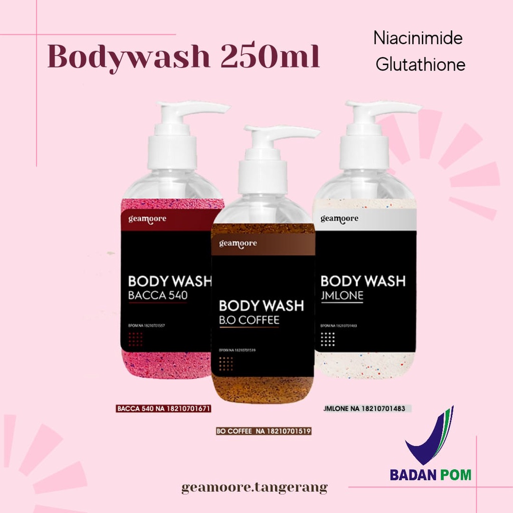 (BPOM) BODYWASH BY GEAMOORE botol besar 250ml