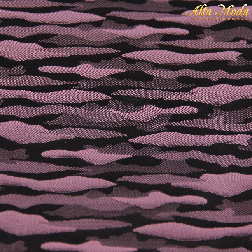 

Alta Moda Jacquard Zebra Mix Pattern Black And Light Purple (1M)