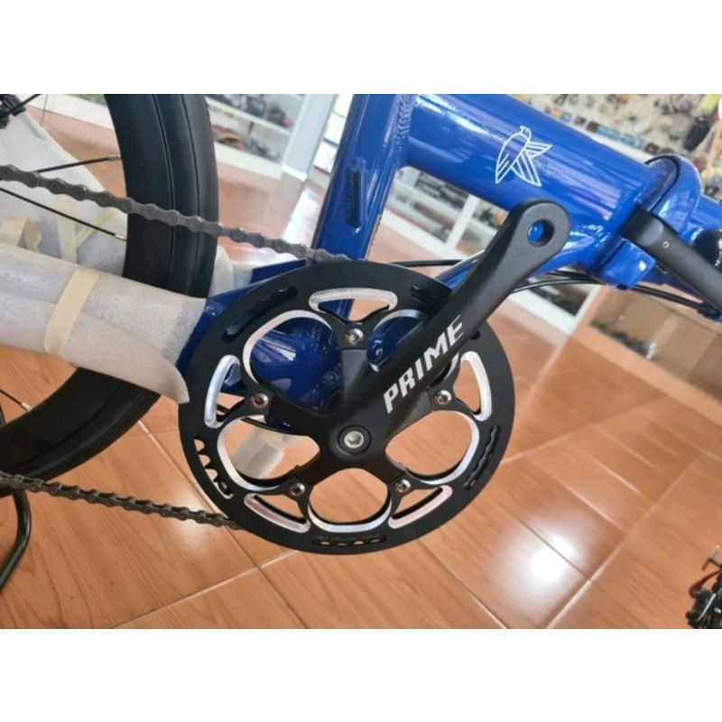 Sepeda Lipat 22 inch Pro Action Falcon . Folding bike Warna Oren Orange biru blue  1 x 9 Speed Sram sepeda lipat seli