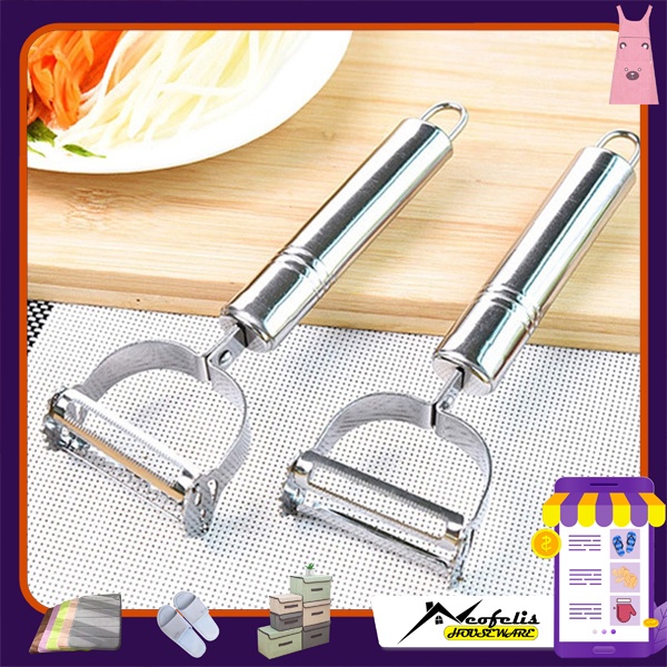 Peeler 2 in 1 / Alat Pengupas Kulit Buah &amp; Sayur - NEOFELIS PR0104