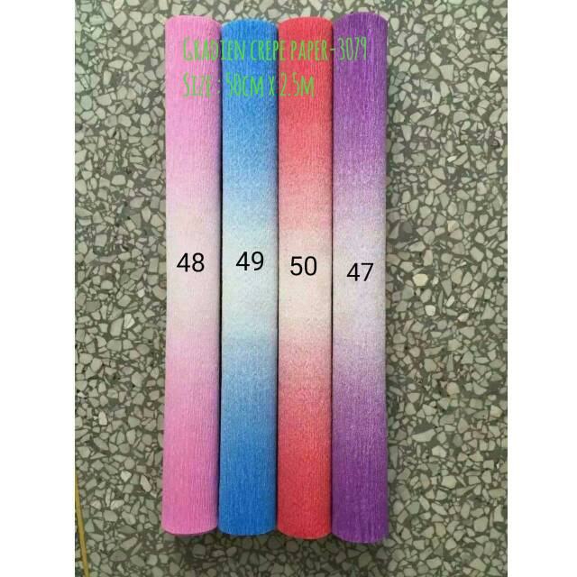 

Crepe gradien /kertas bunga