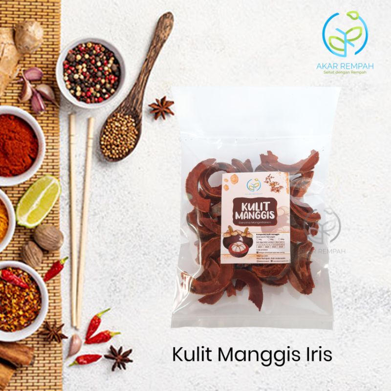 

Kulit Manggis Iris Kering Akar Rempah / Mangosteen / isikeranjangmu akarrempah