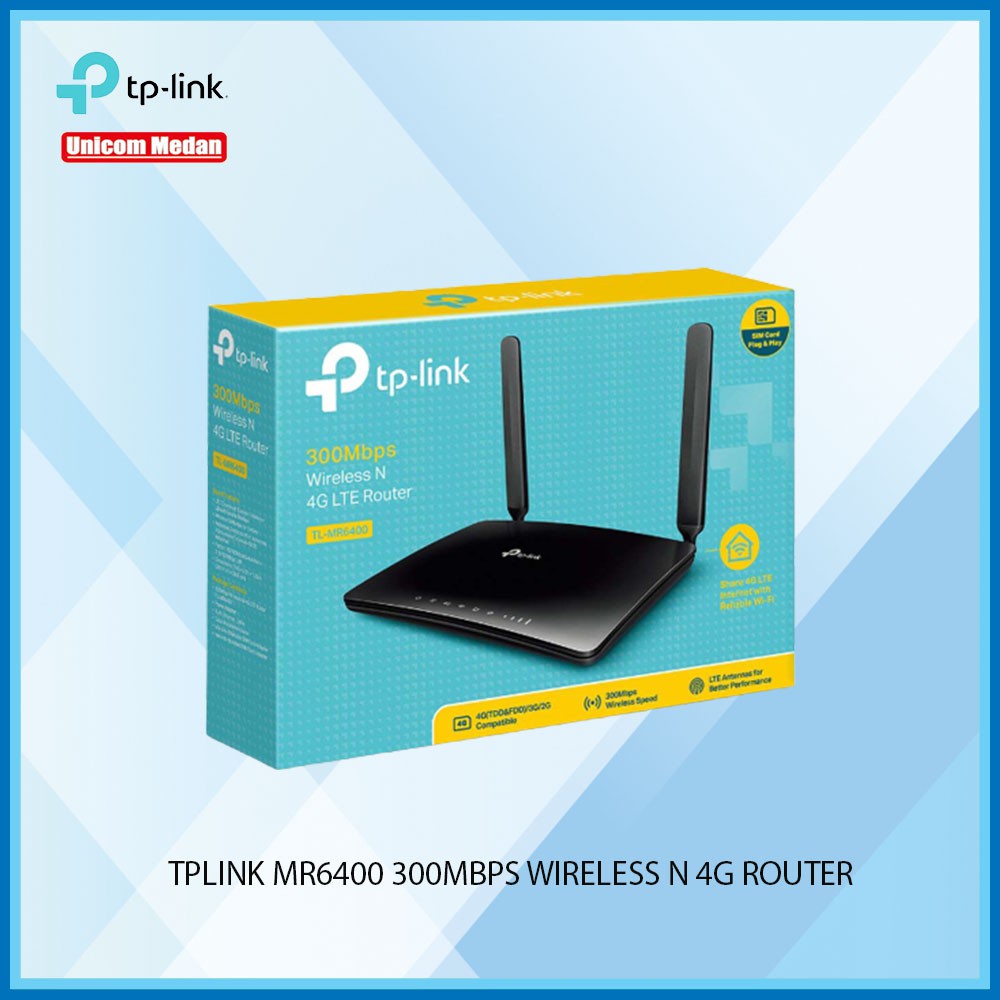 TPLINK TL-MR6400 WIRELESS N 4G ROUTER WITH SLOT SIM CARD