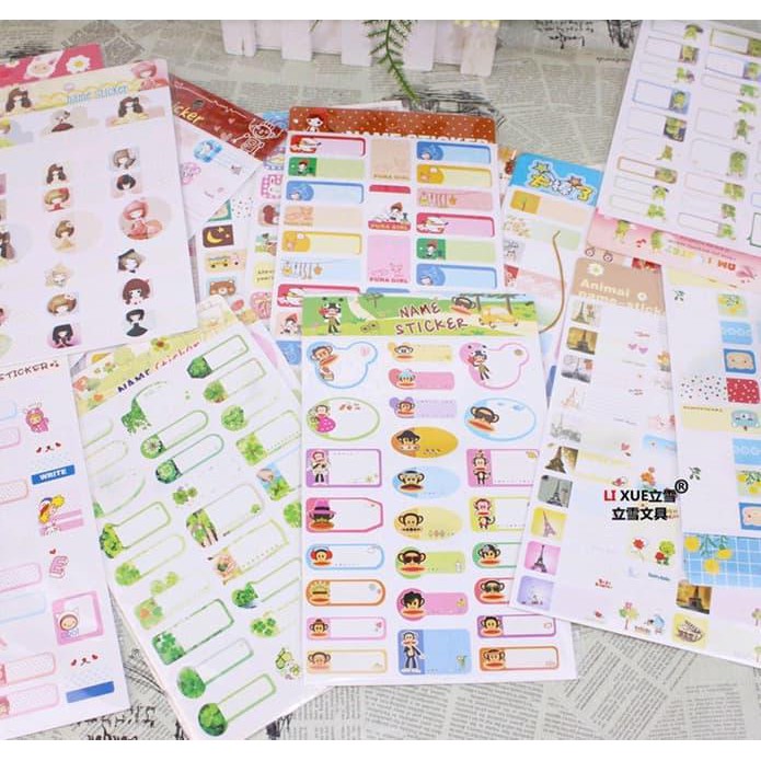 

STIKER LABEL NAMA ANEKA MOTIF KARTUN LUCU HOT DEAL
