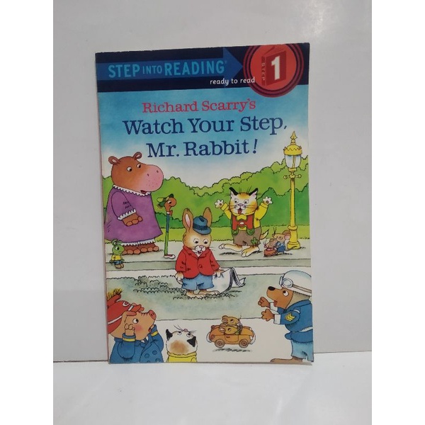 Buku belajar bahasa Inggris. Step into reading. Step 1. Richard Scarry's. Watch Your Step, Mr. Rabbi