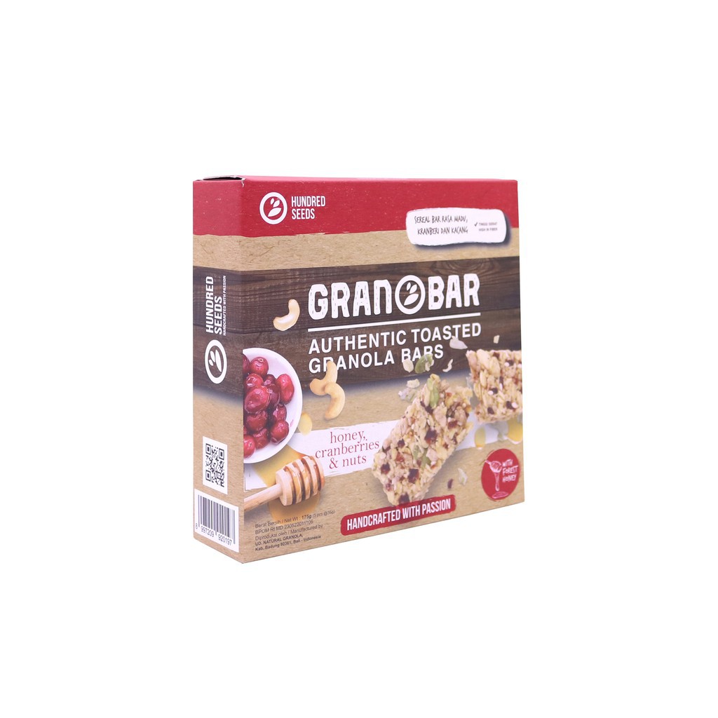GRANOLA CREATION BAR - HONEY, CRANBERRIES &amp; NUTS 1 BOX (5PCS)