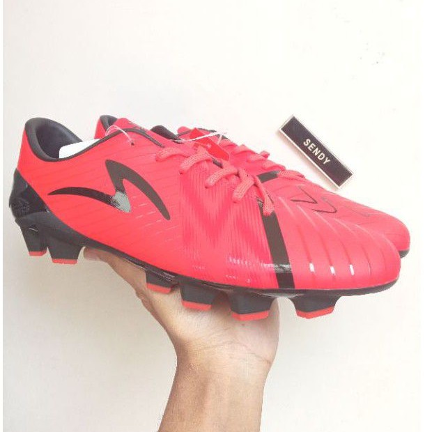 Specs Accelerator Slaz Pro FG Red Black 101051 Sepatu Bola Specs Original