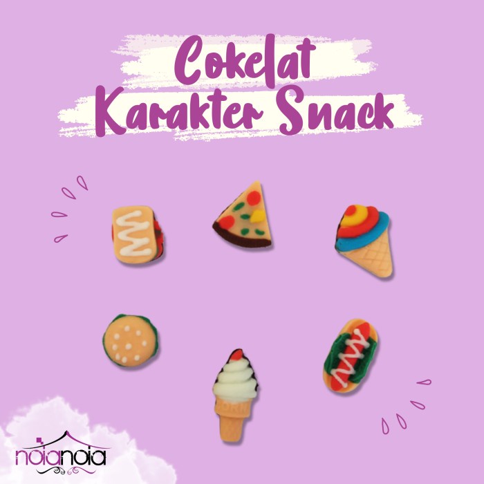 

Cokelat Coklat Karakter Snack Ice Cream Burger Pizza