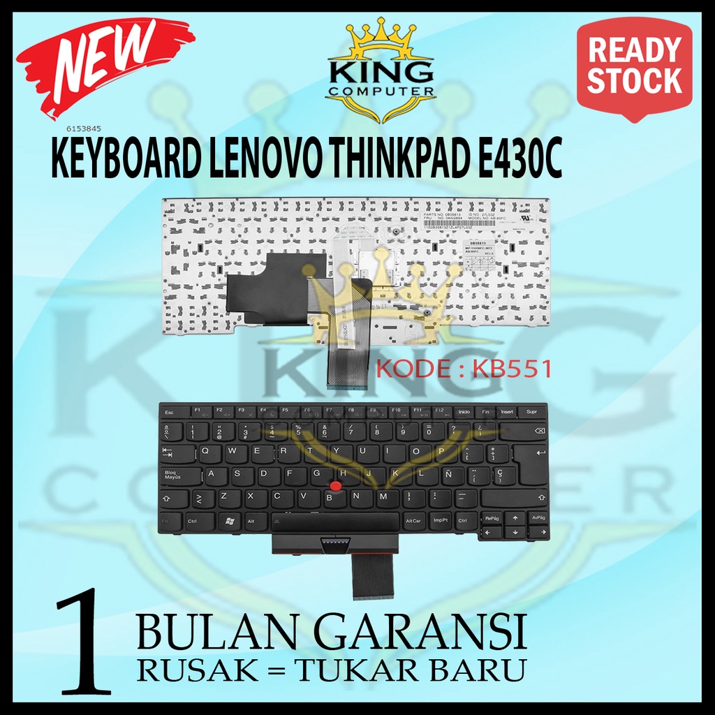 Keyboard Laptop Lenovo Thinkpad E330 E335 E430 E435 T430u