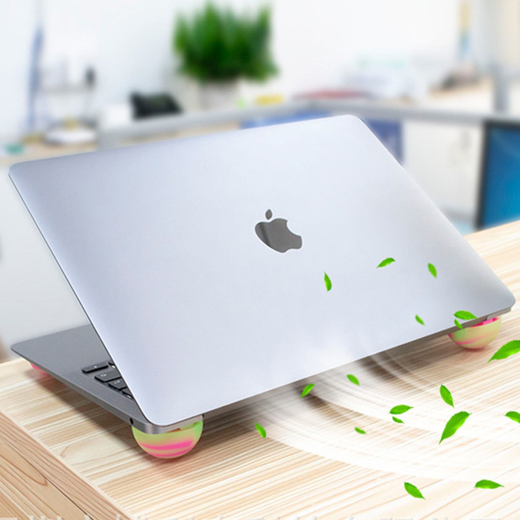 Notebook computer cooling ball foot pad universal radiator silicone portable apple anti-skid pad elevated bracket base-6