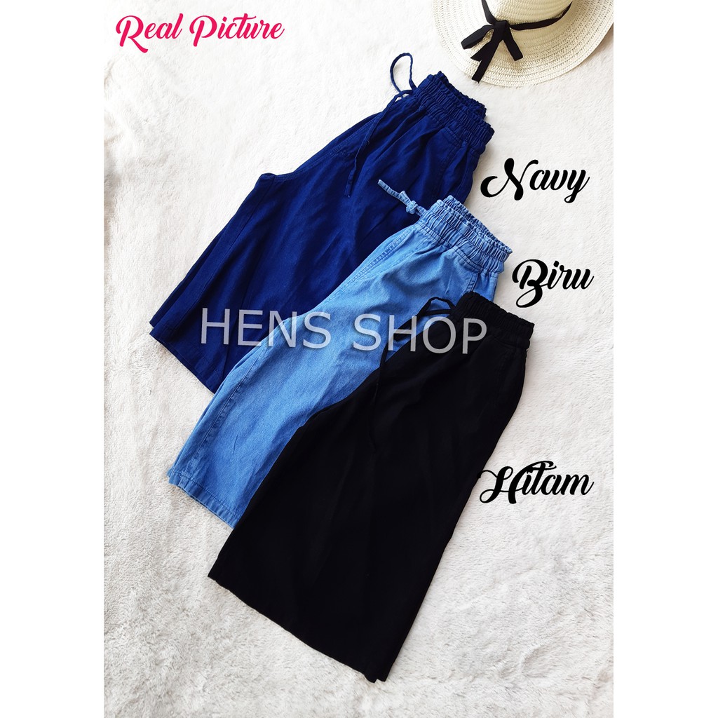 CELANA KULOT PENDEK JEANS STANDART DAN JUMBO