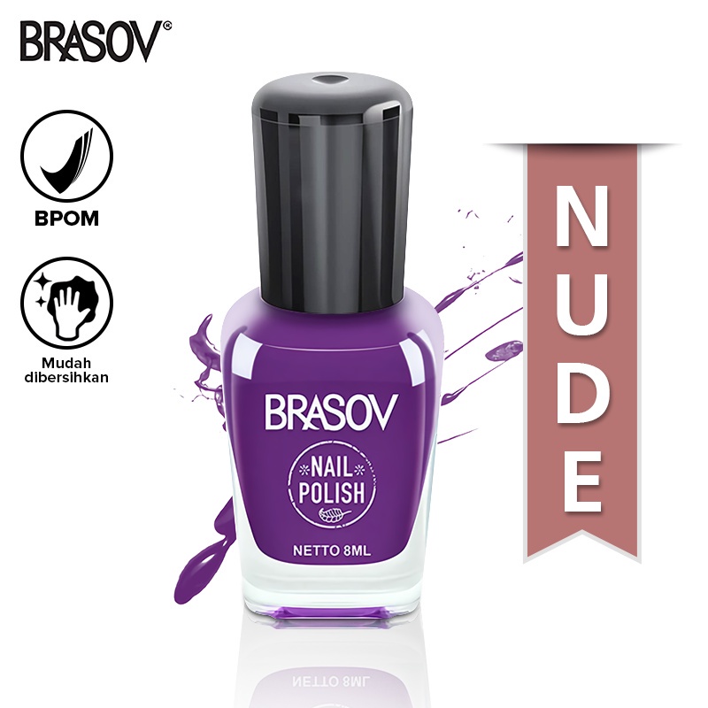 BRASOV Kutek Cat Kuku Nude 8 ML Nail Polish BPOM